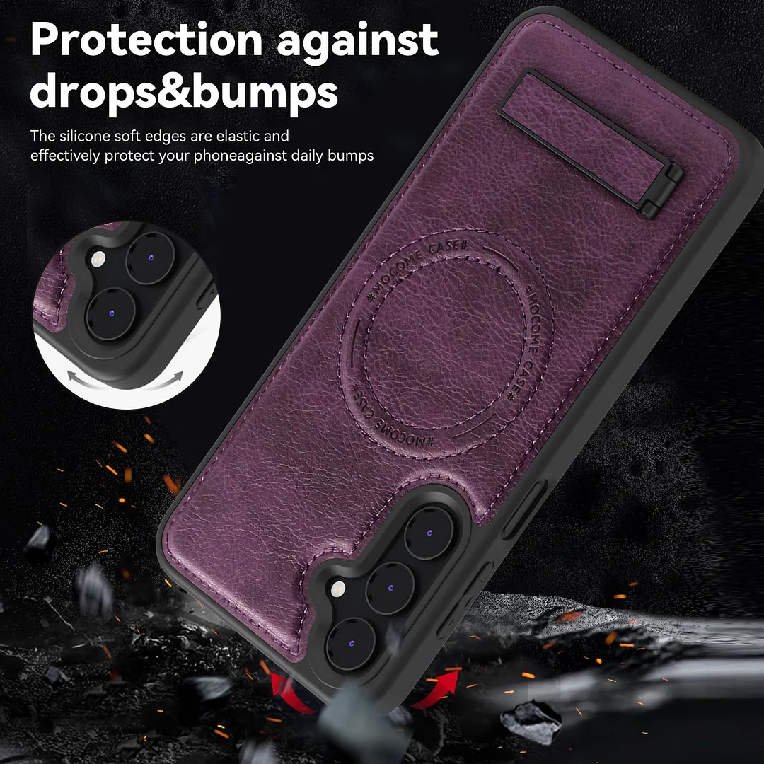 Samsung Galaxy Z Fold 6 Leather Case Magnetic Protective Case Holder Phone Case