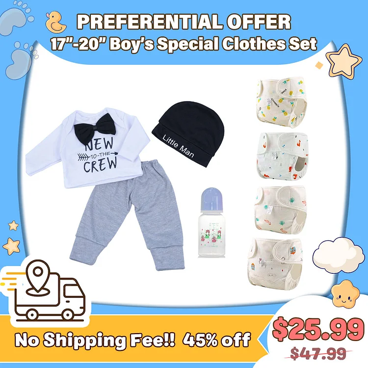 💥[Preferential Offer]-20”Boy’s Special Clothes Set - Reborndollsshop®-Reborndollsshop®