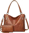 Damen Handtasche Leder Henkeltasche Top Griff Tasche Vintage Weiches Umh&auml;ngetasche Schultertasche f&uuml;r Frauen