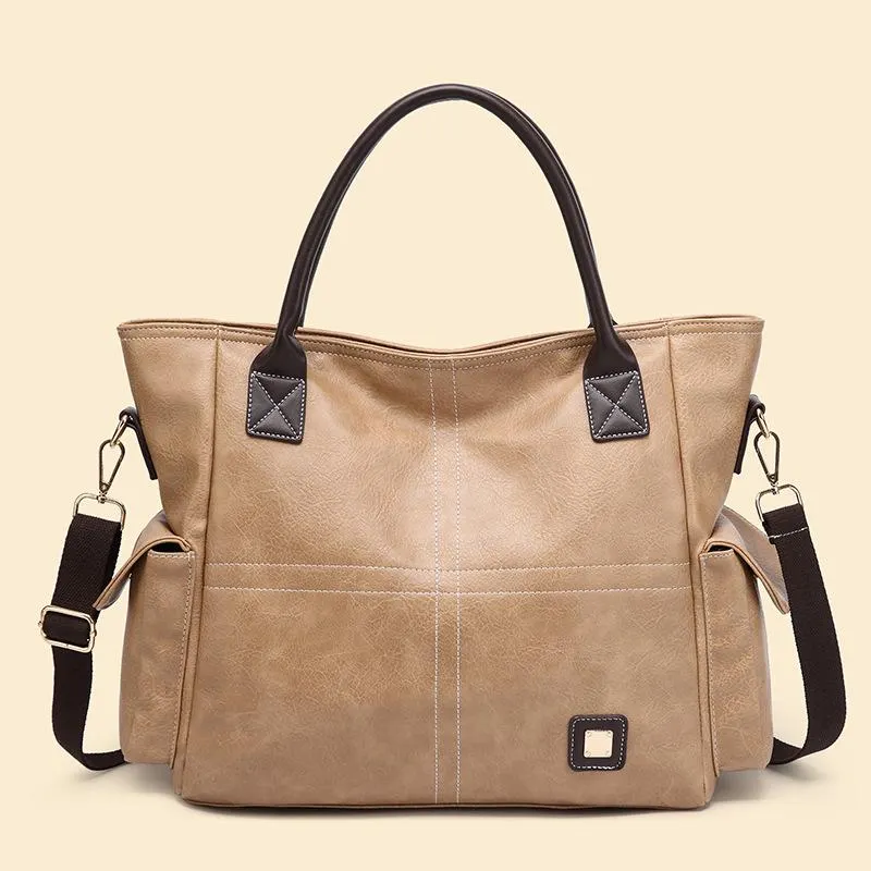 Vintage high-capacity tote bag