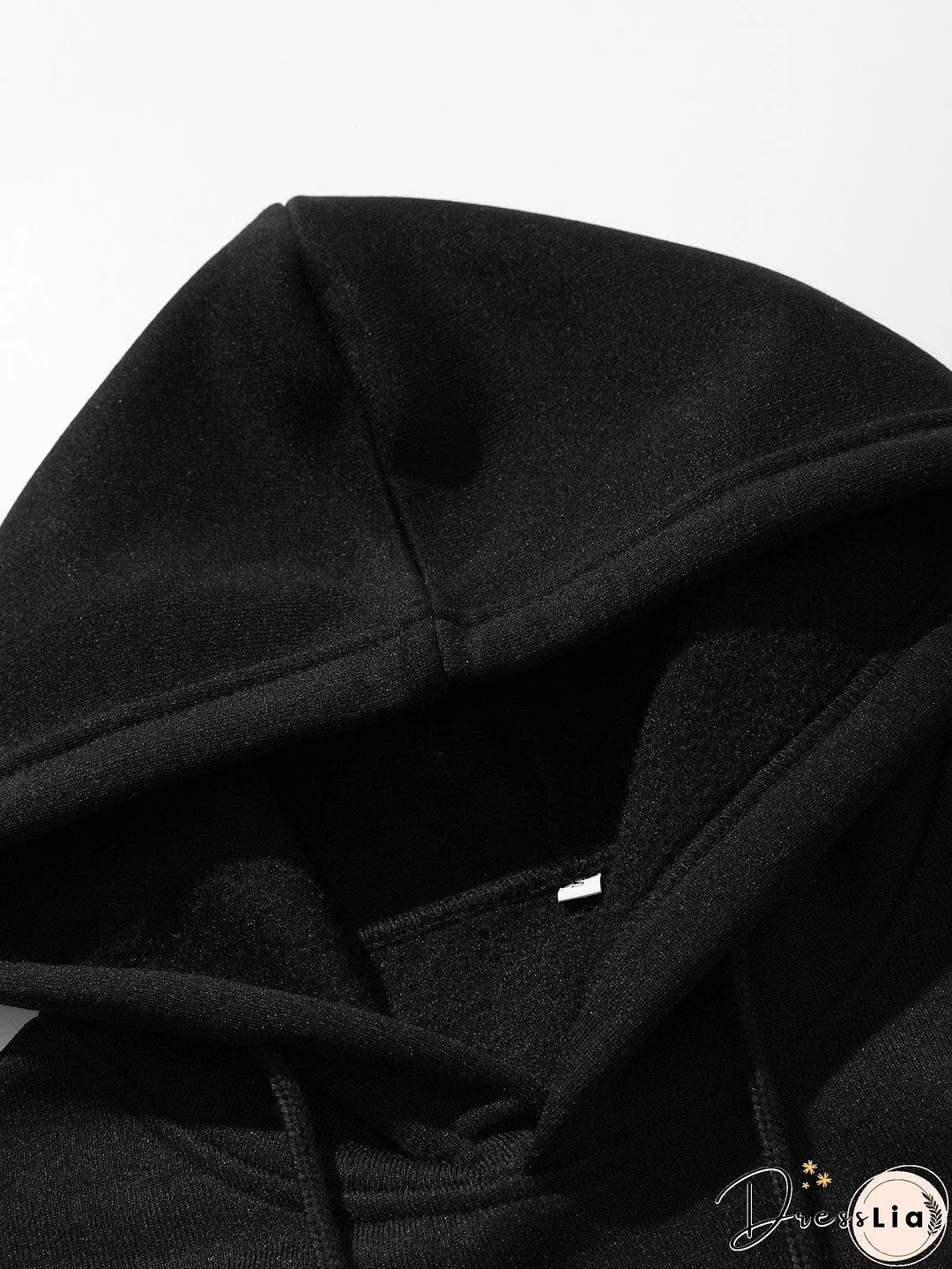 Kangaroo Pocket Drawstring Hoodie for Women