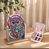 (US Local)DIY Owl Diamond Painting Kit Rotatable Mirror w Diamond Painting Jewelry Box