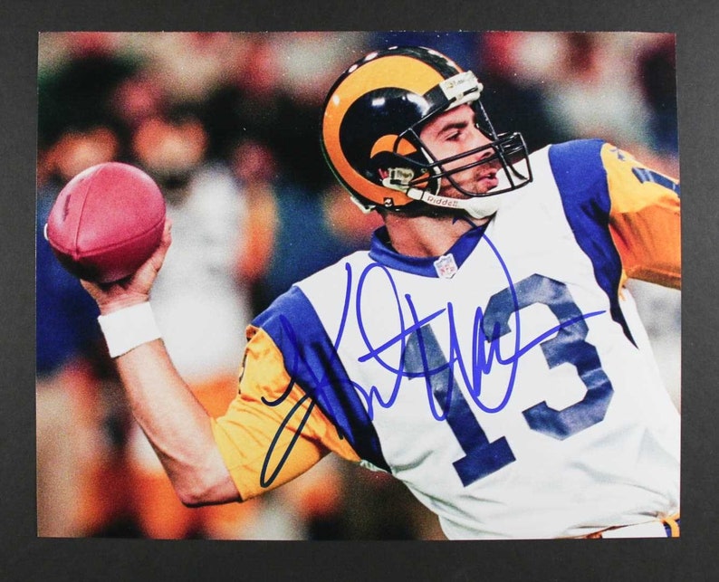 Kurt Warner Signed Autographed Glossy 11x14 Photo Poster painting - St. Louis Rams