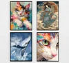 Canvas painting 4 piece set -Animal（30x40cm ）