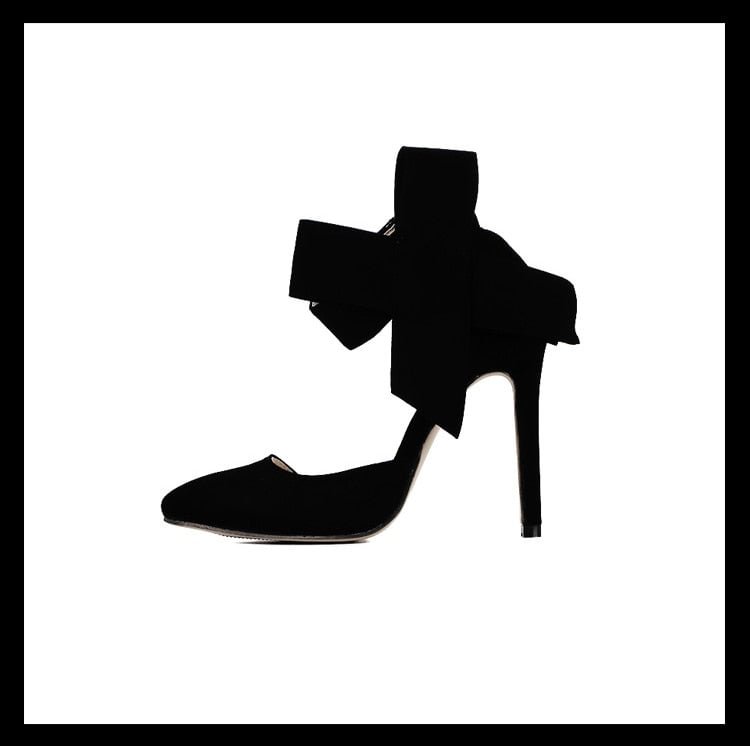 Comemore 2021 Stilettos Summer Large Size 43 Bow Luxury High Heels Sandals Ladies Black Red Party Pumps Dress Woman Shoes Mules