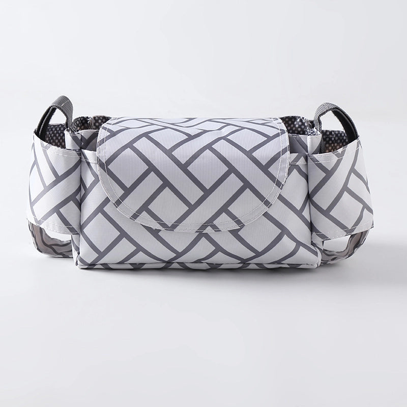 Stroller Bag Buggy Bag Multi-Function Feeder Water Cup Holder Baby Stroller Bag Storage Basket Storage