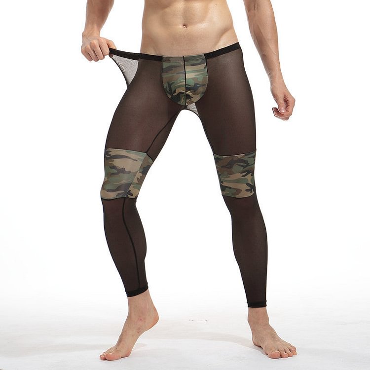 Men's Camouflage Mesh Slim Body Shaping Pants