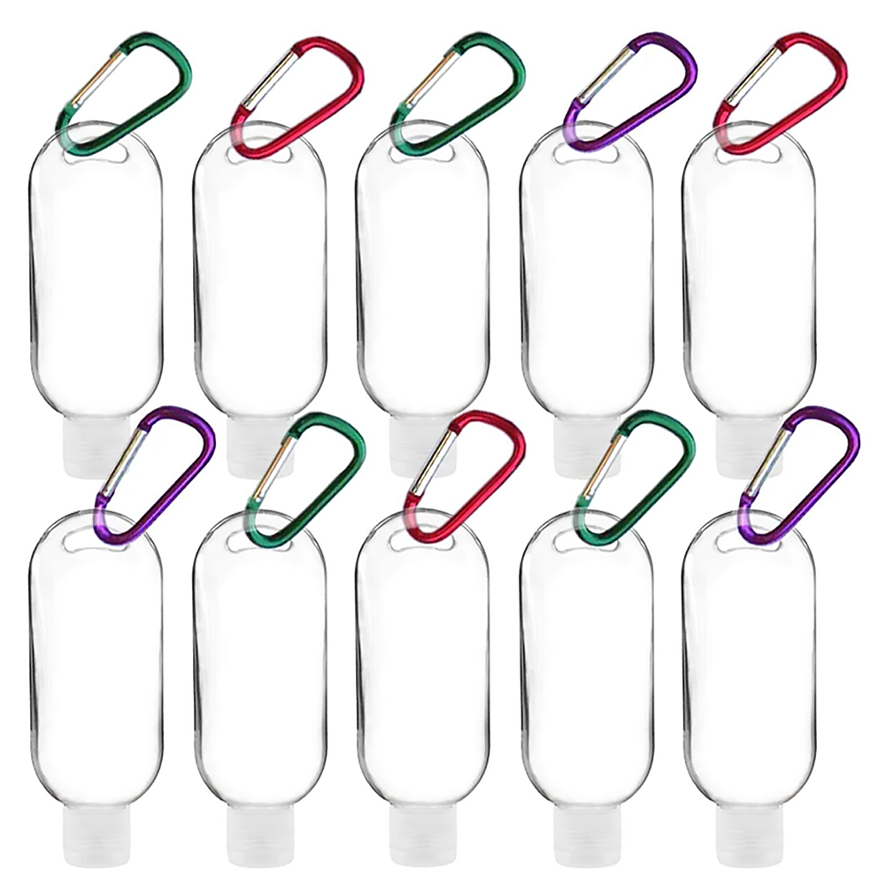 

10pcs Leakproof Empty Travel Clear Keychain Squeeze Bottles with Flip Cap, 501 Original