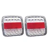 2Pcs 12V 26 LED Stop Tail Light Trailer Rear Reverse Brake Stop Lamp (White)