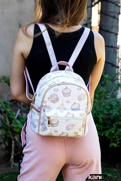 Cake Print Backpack