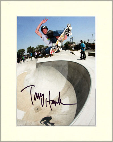 TONY HAWK SKATEBOARD LEGEND PP 8x10 MOUNTED SIGNED AUTOGRAPH Photo Poster painting