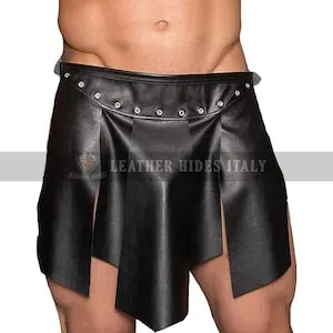 pornhint Pornhint Hand Made Men Genuine Cow Leather Kilt- HandCrafted  Leather Kilt Costume LGBTQ Pride Walk Kilt
