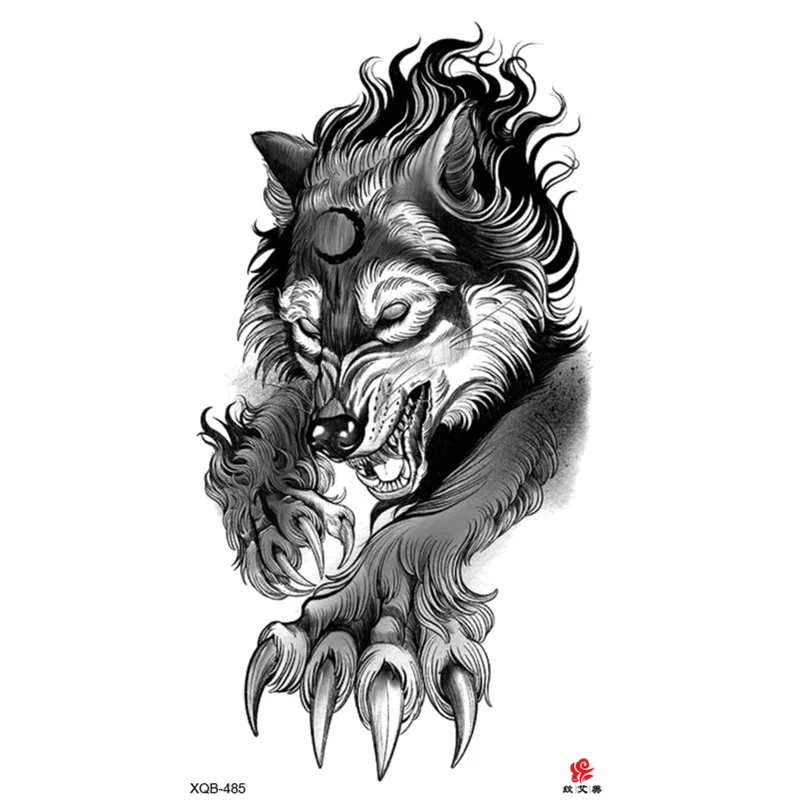 Sdrawing Full-arm Waterproof Tattoo Sticker Symbol Totem Animal Skeleton Small Arm Tattoo Sticker