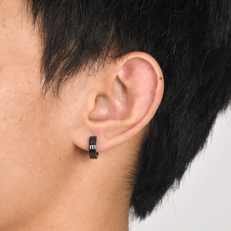 1 Pair Basic Minimalist Solid Color Polishing 201 Stainless Steel Earrings