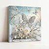 (30x30cm)DIY Pearl Painting Framed Butterfly Handmade Pearl Material Art Kit Living Room Decor