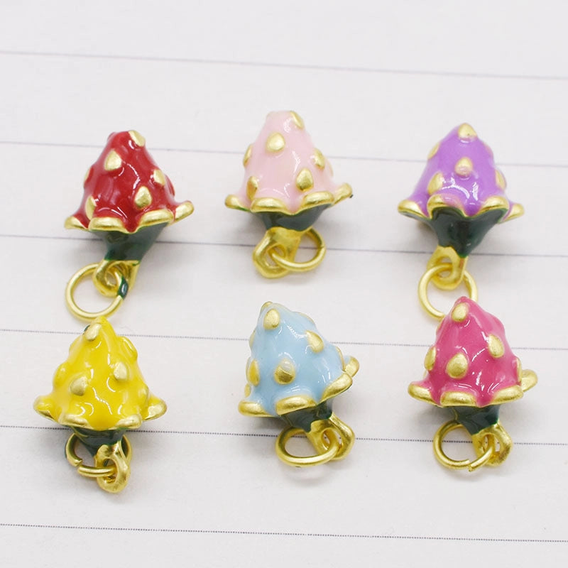 1 Piece 14*11mm Alloy Strawberry Pendant Jewelry Accessories