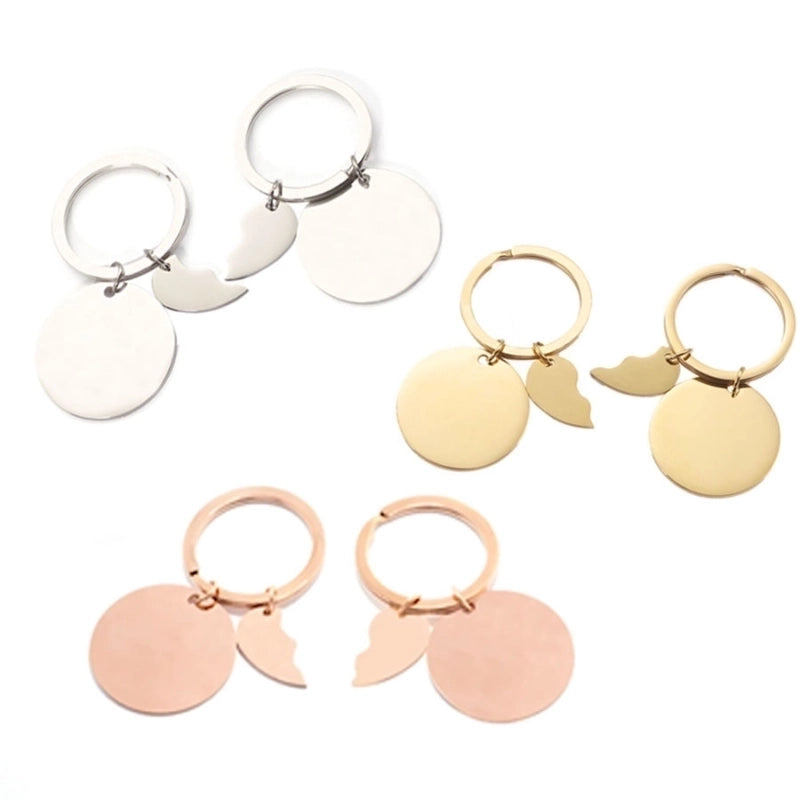 Minimalist Classic Style Solid Color Titanium Steel Unisex Bag Pendant Keychain