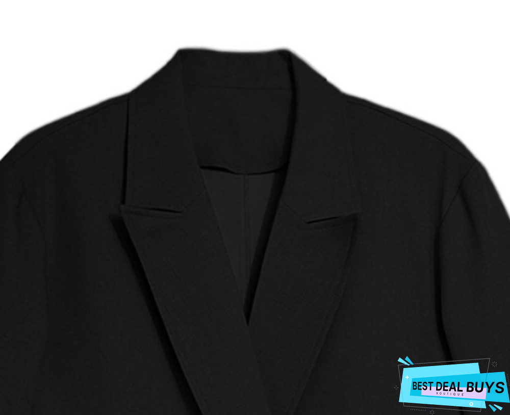 Black Double Pocket Casual All-Match Blazer