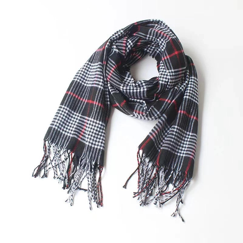 Autumn And Winter Children’s Scarf Scarf Dual-use Autumn And Winter Warm Baby Cashmere Scarf Plain Plaid Women’s Scarf