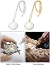 Chain Magnifying Glass 5X Magnifier Jewelry Loupe Necklace for Reading Gift