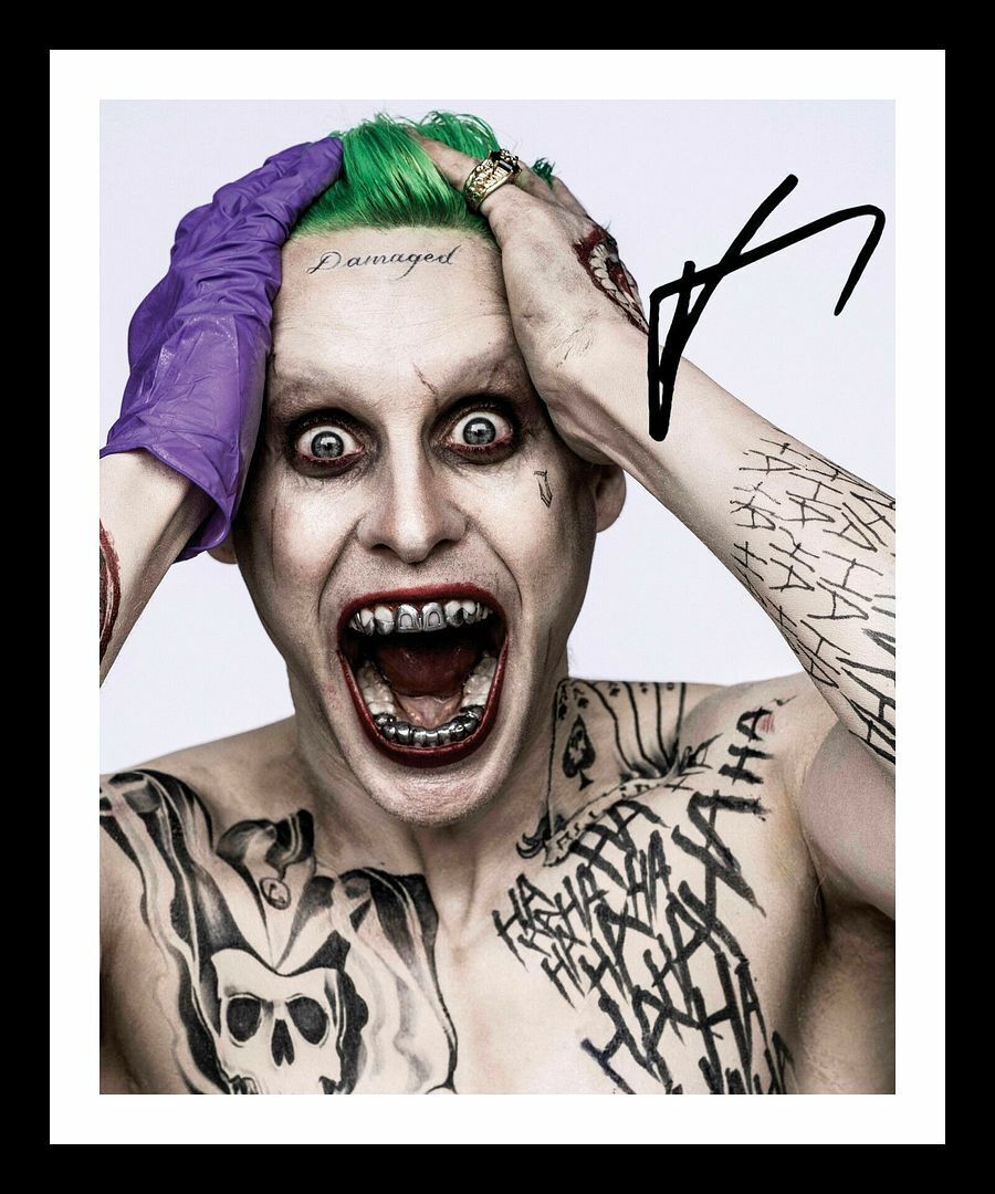 Jared Leto - The Joker Autograph Signed & Framed Photo Poster painting