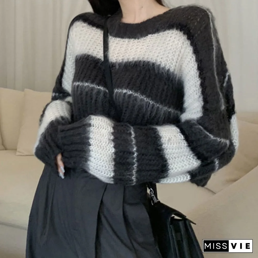 Chic Stripe Colorblock Sweater