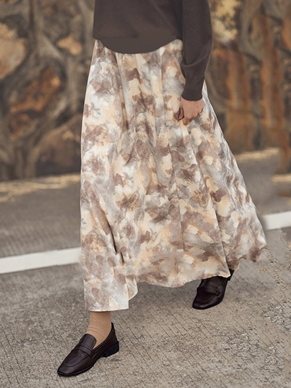 Original Tie-Dyed Elasticity Empire A-Line Skirt