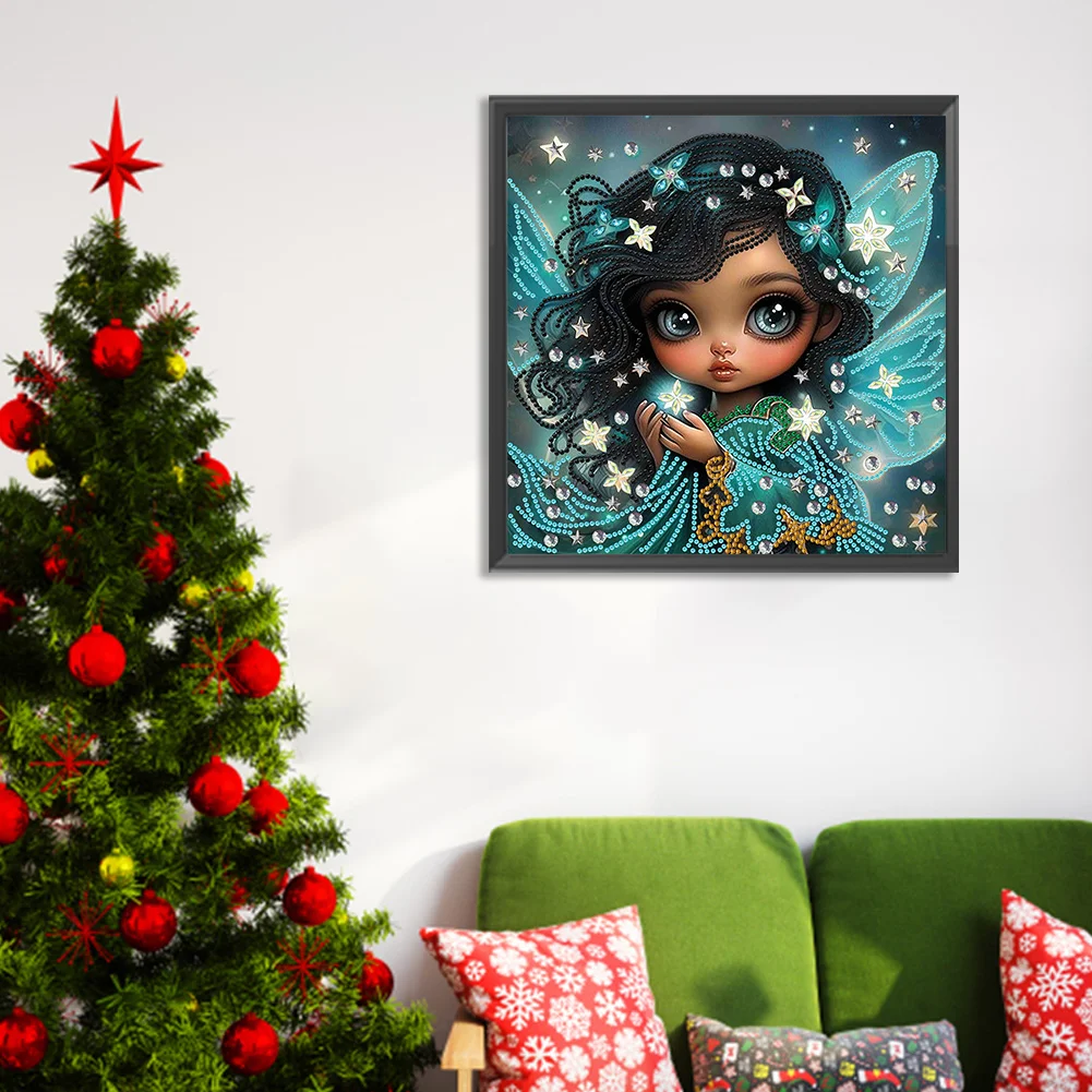 Diamond Painting - Partial Special Shaped Drill - Elf Girl(Canvas|30*30cm)
