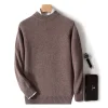 Thickened half turtleneck pullover casual sweater