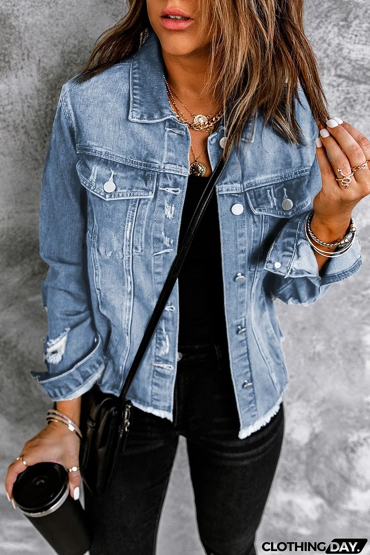 Sky Blue Denim Jacket