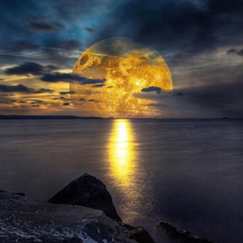 Diamond Painting - Full Round/Square Drill - Moon(30*30 - 50*50cm)