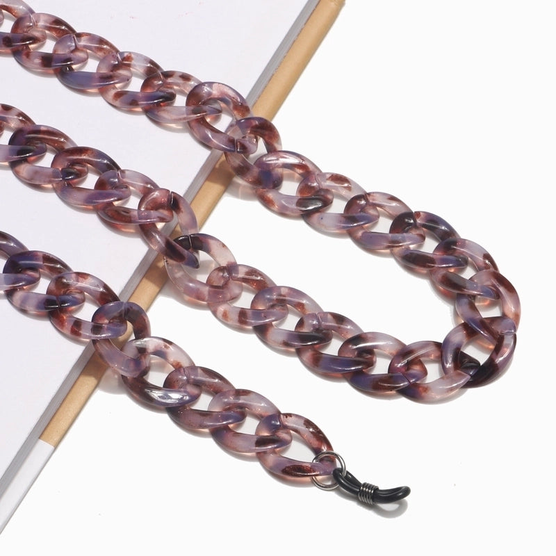 Resin Acrylic Plastic Leopard Print Glasses Chain Simple Retro Fashion Glasses Chain Anti-skid And Anti-lost