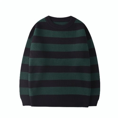 Autumn Knit Sweater Women Pullovers Casual Striped Pullovers Oversized Sweater Jumper Warm Teen Gril Streetwear Knitwear - BlackFridayBuys