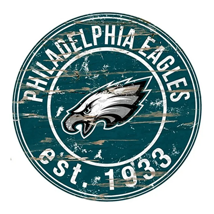 Philadelphia Eagles Football Team 30*30CM(Canvas) Full Round Drill Diamond Painting gbfke