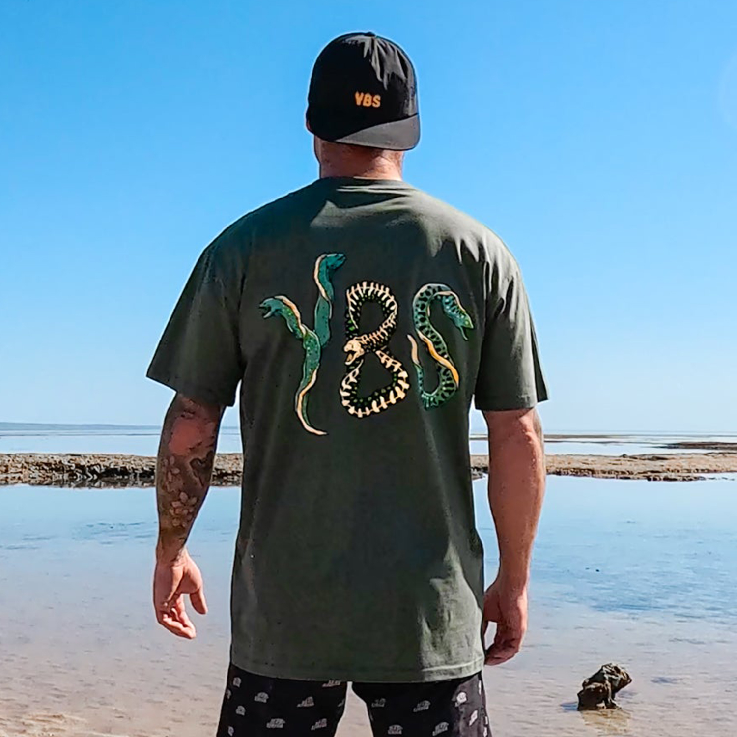 Vintage Holiday Snake Print T-Shirt