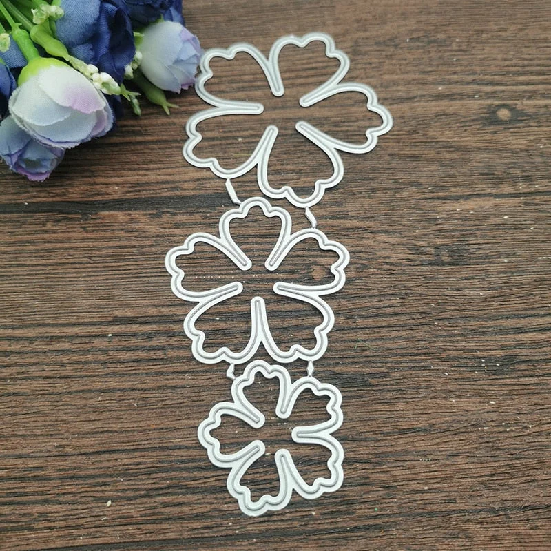 3-piece Flower lace card Metal Cutting Dies Stencils For DIY Scrapbooking Decorative Embossing Handcraft Die Cutting Template