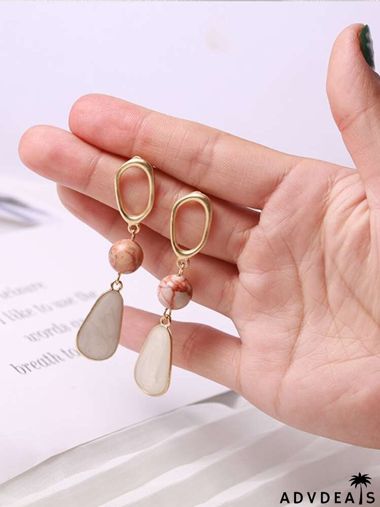 Bead Decor Drop Earrings