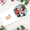 (US Only)6PCS DIY Santa Claus Diamond Art Greeting Cards Congratulations Cards & Gifts