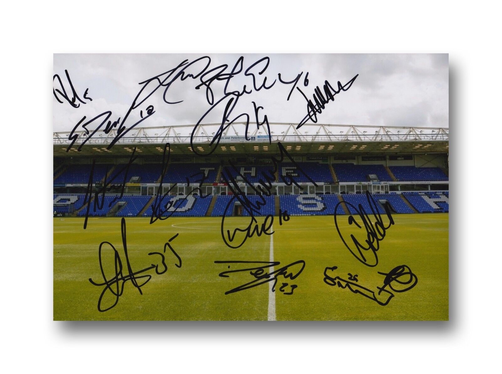 PETERBOROUGH UNITED 2018/2019 SQUAD SIGNED ABAX STADIUM Photo Poster painting 15 AUTOGRAPHS 4.