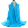 Plain Color Soft Chiffon Long Gauze Shawl Women Hijab