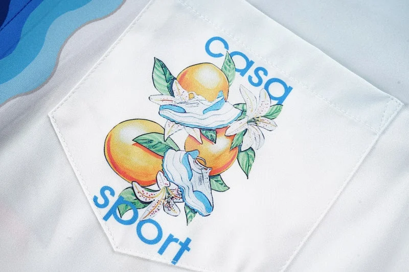 Casablanca 2023SS New Product Silk Short Sleeve Shirt