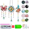 6Pcs DIY Diamond Painting Wind Chimes Crystal Window Suncatcher Craft Set Birthday Gifts Home Garden Decor