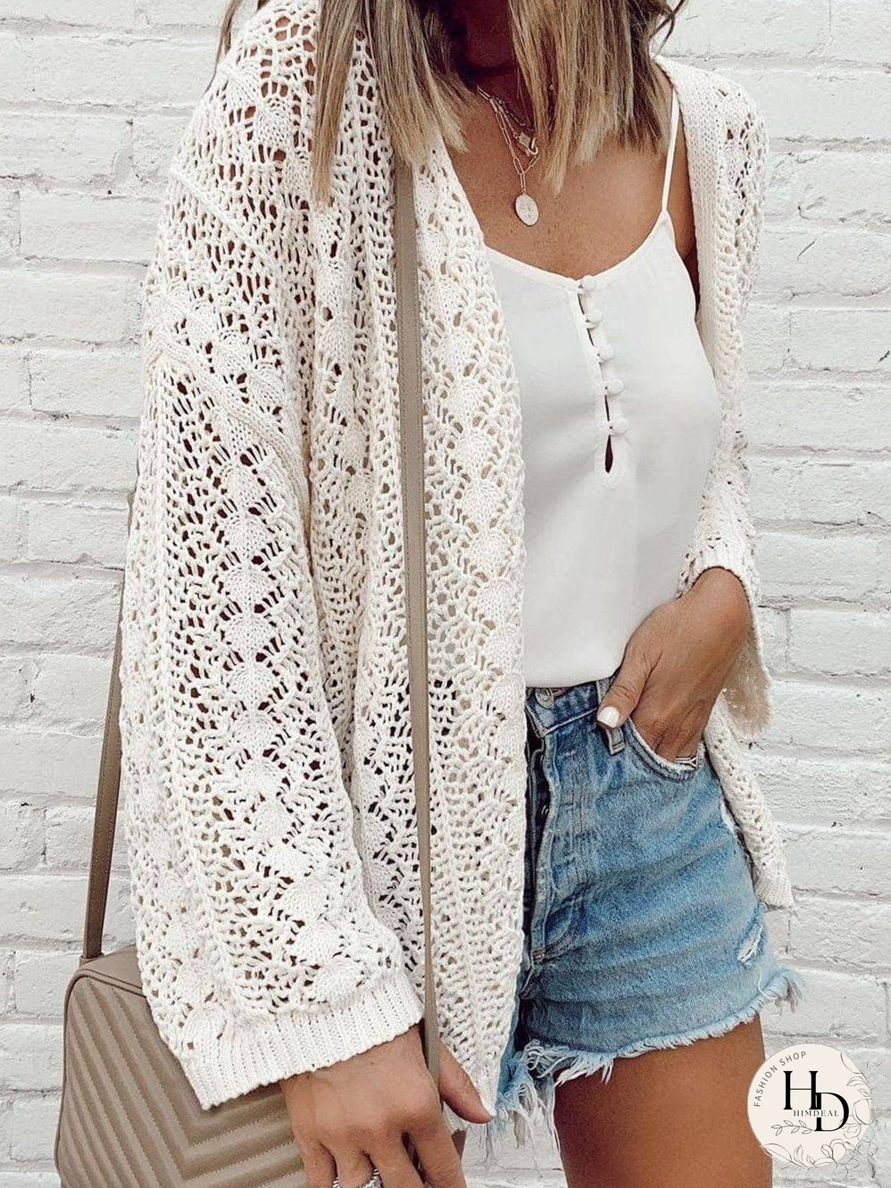 White Knit Cardigan