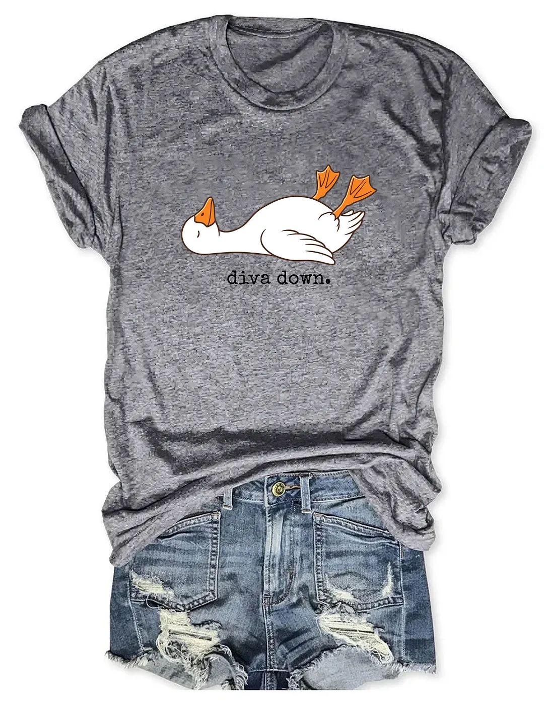 Diva Down Funny Goose T-shirt
