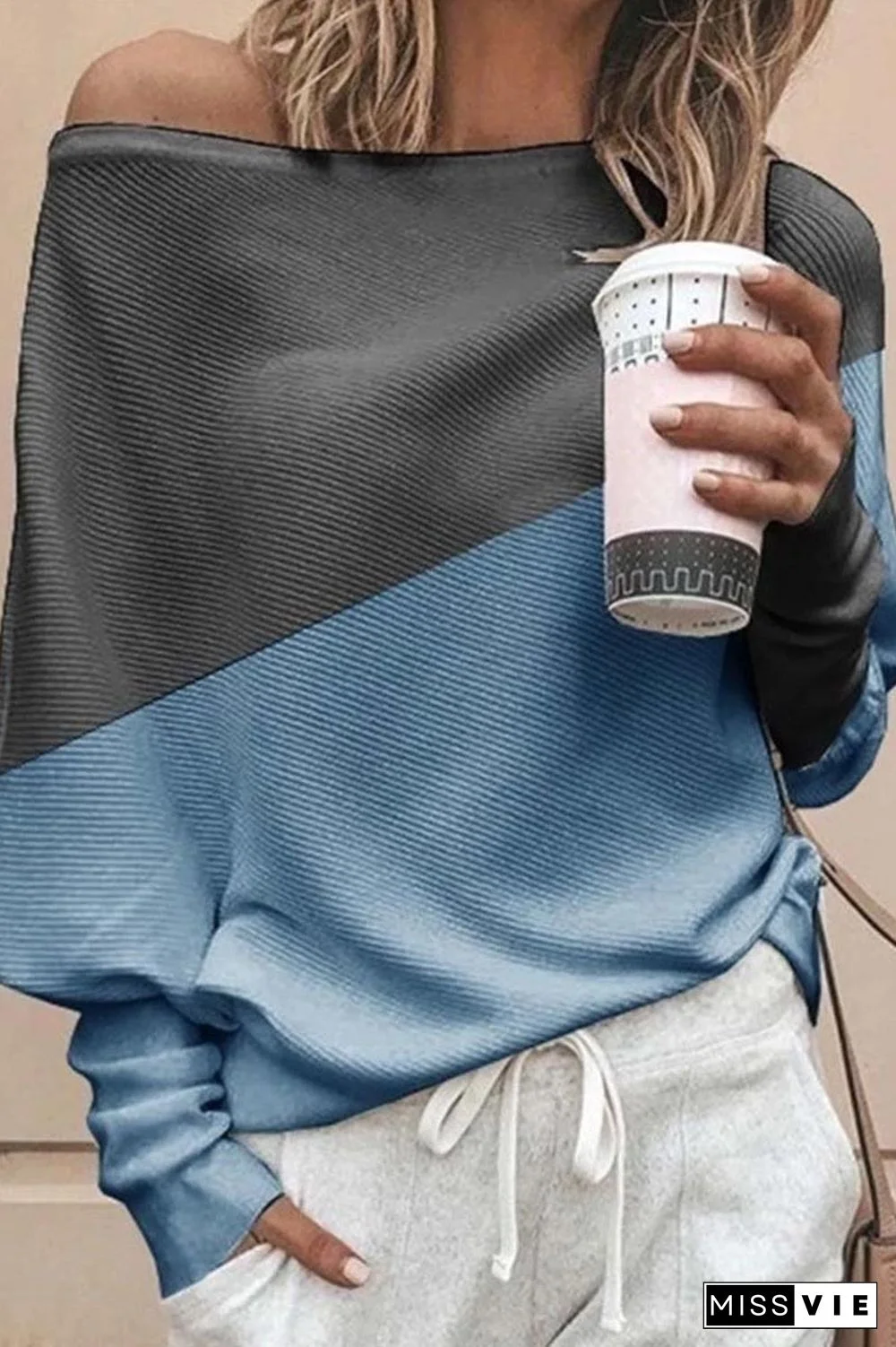 Casual Comfy Off Shoulder Top