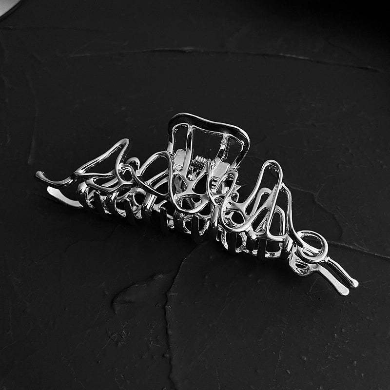 Casual Minimalist Women’s Star Solid Color Alloy Metal Hollow Out Hair Clip Hairpin Hair Claws