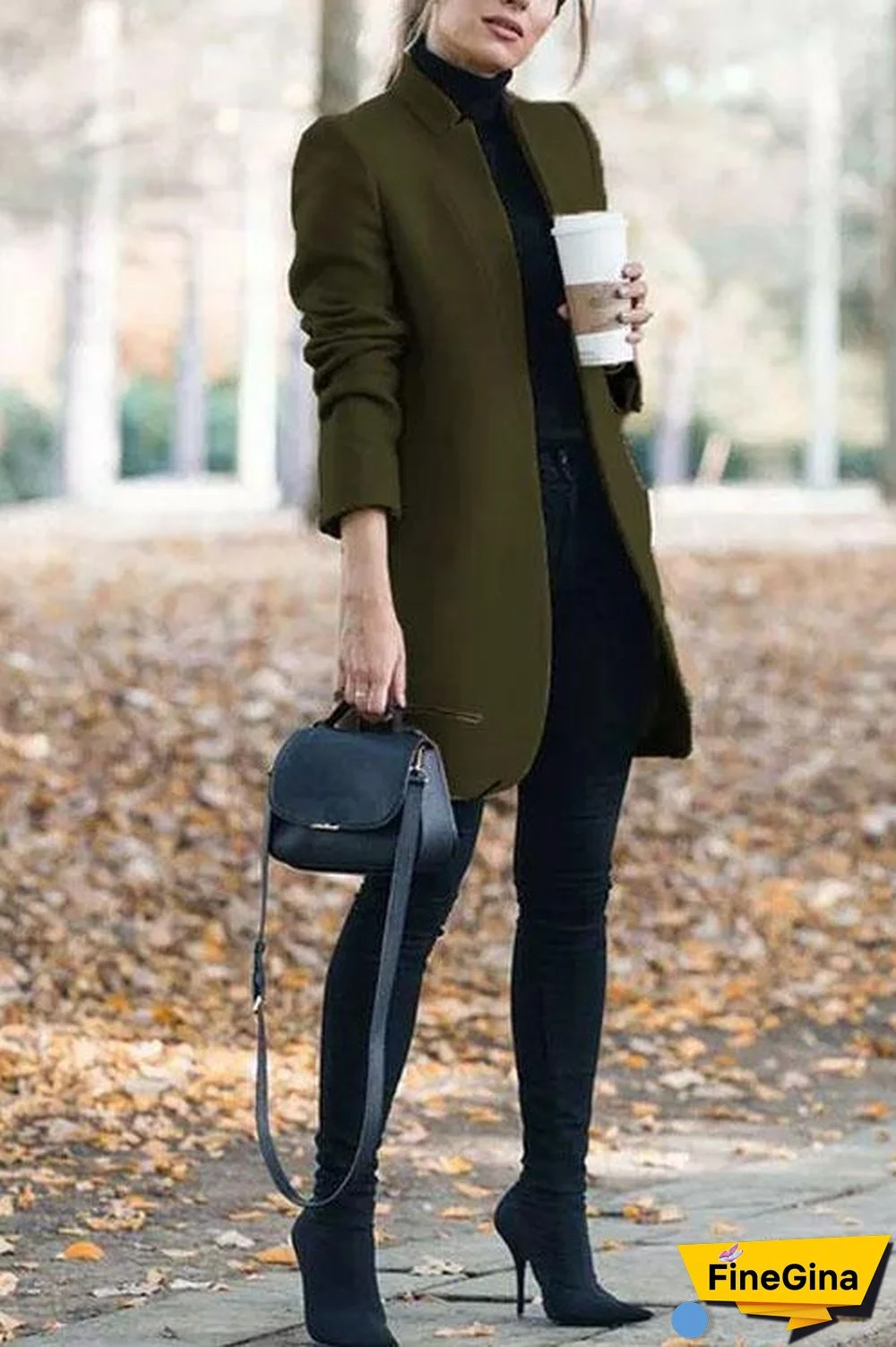 Stand Collar Barret Long Coat