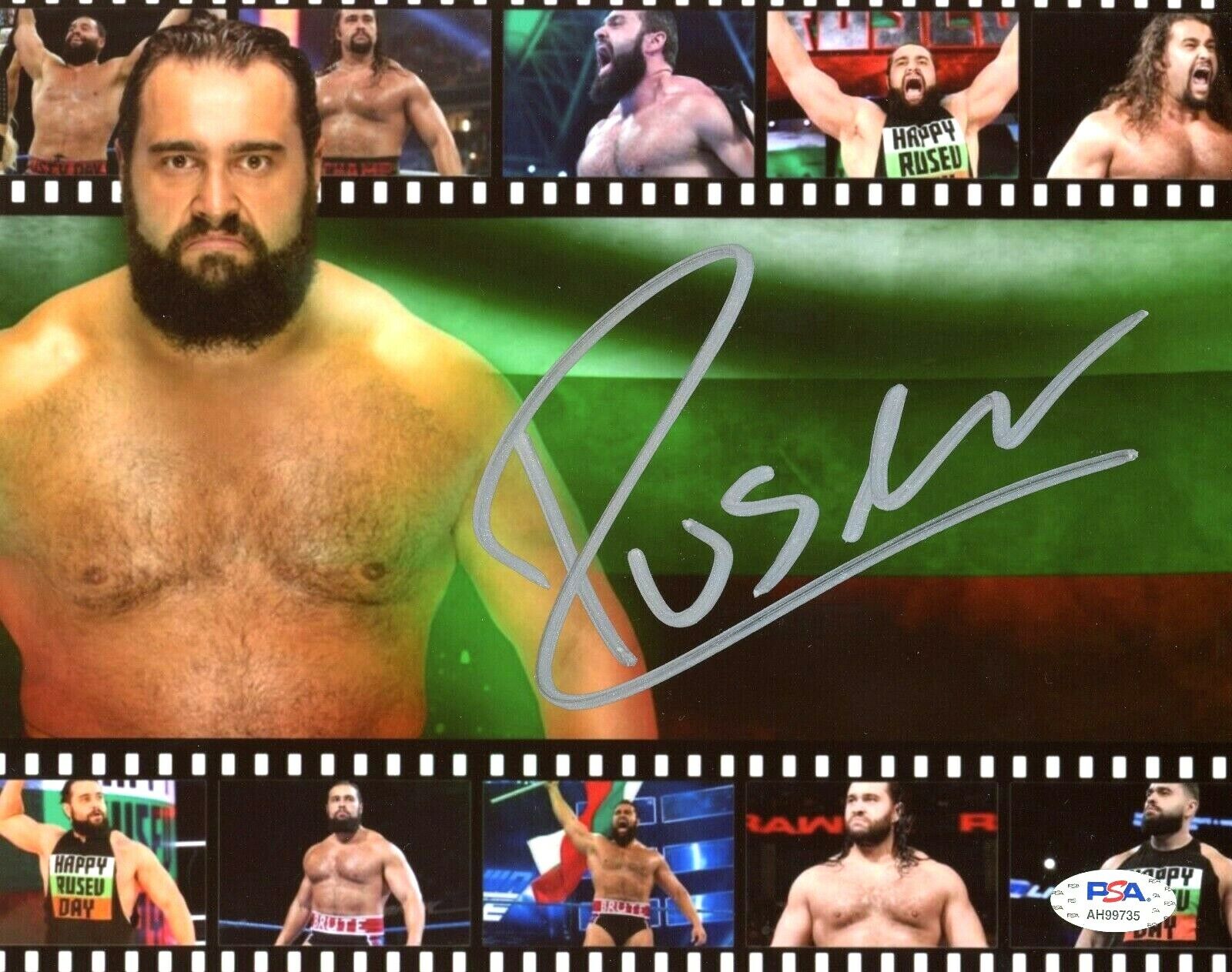 WWE AEW RUSEV HAND SIGNED AUTOGRAPHED 8X10 WRESTLING Photo Poster painting WITH PSA DNA COA 1