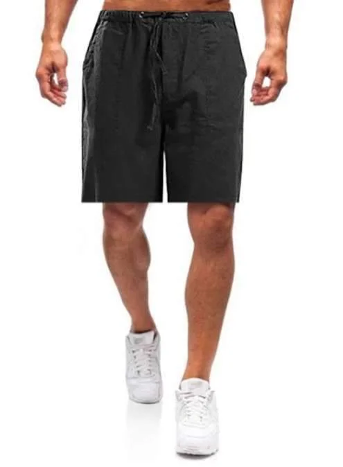 Linen Men's Multi-pocket Decorative Shorts Casual Pants