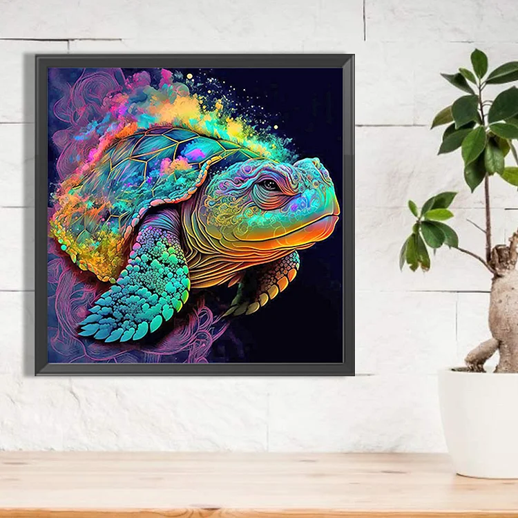 Full Round Drill Diamond Painting -Colorful Sea Turtle - 50*50cm